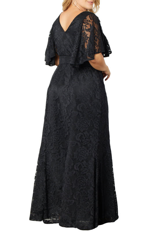 Kiyonna Duchess Lace Evening Gown Plus Size Penningtons