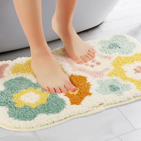 PiccoCasa - tapis de bain anti-dérapant Extra épais à séchage rapide lavable 16" x 24"