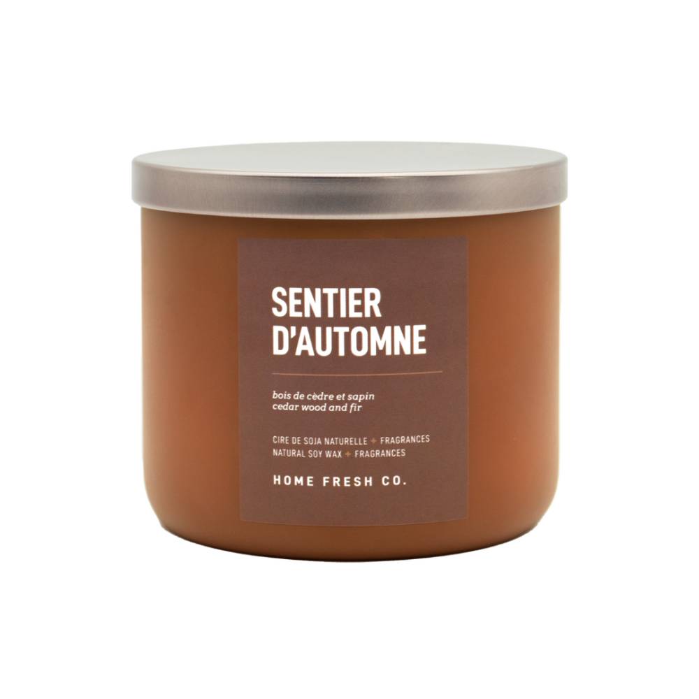 Home Fresh soy wax candle Sentier d'Automne - 3 wicks