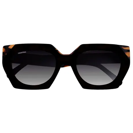 Bertha - Marlowe Handmade in Italy Sunglasses - Black