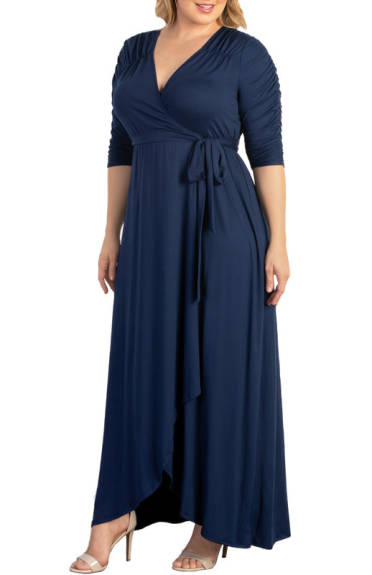 Kiyonna Meadow Dream Maxi Wrap Dress (Plus Size)