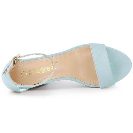 Allegra K- Platform Ankle Strap Chunky High Heel Sandals