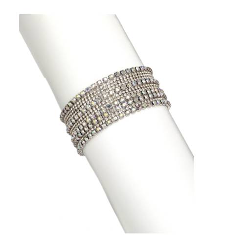 Multi-Layered Crystal Cupchain Statement Bracelet for Weddings and Proms - callura