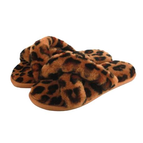 Eastern Counties Leather - Womens/Ladies Delilah Leopard Print Sheepskin Slippers
