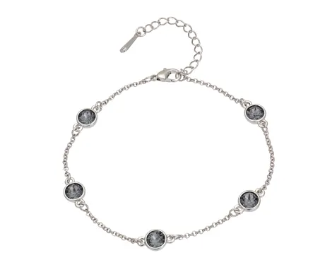 Silvernight Crystal Station Chain Bracelet made with Quality Austrian Crystals - MICALLA