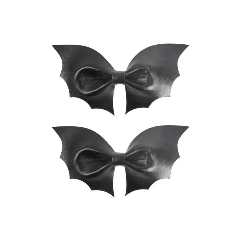 Black Bat Winged Bow Hair Clips - Set of 2 - Don't AsK