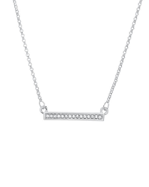 Holiday Gift Envelope with Clear Crystal Pave Bar Pendant Necklace ...