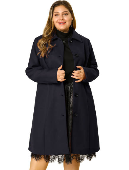 Agnes Orinda - Single Breasted Belted Winter Long Coat