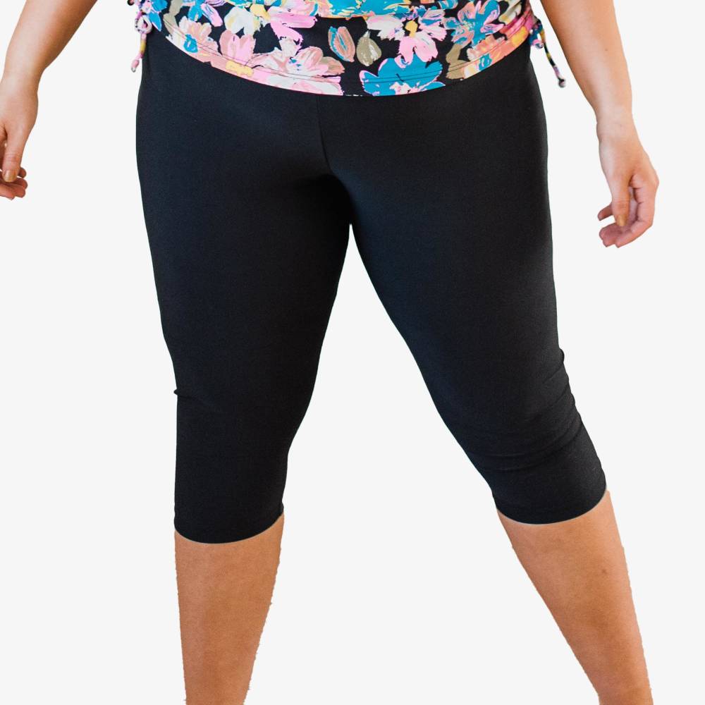 Calypsa Grande Taille Leggings de bain capri taille haute Penningtons
