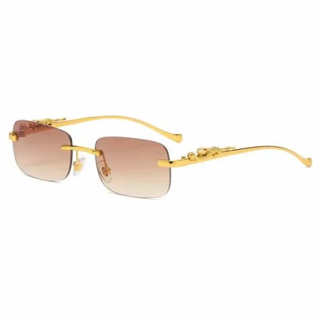 Pink & Goldtone Jaguar Arm Sunglasses- Don't AsK