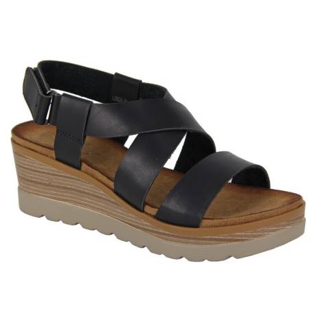 Cipriata - Womens/Ladies Ola Crossover Touch Fastening Wedge Sandals