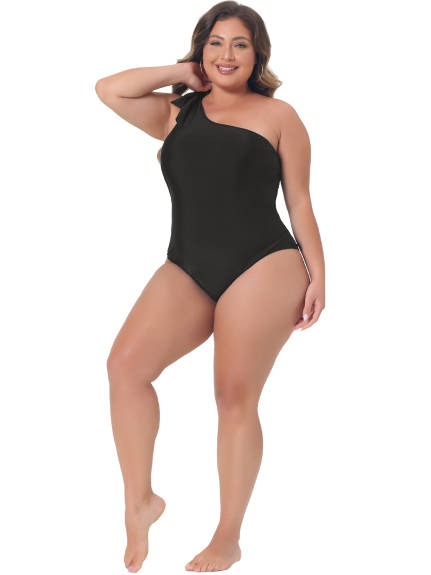 Agnes Orinda - One Shoulder Knot One Piece Swimsuit