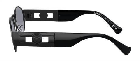 VERSACE - Oval Metal Sunglasses With Grey Lens