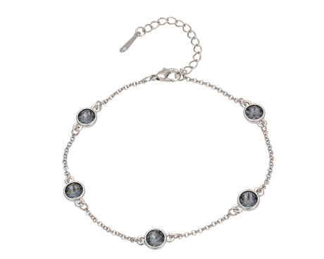 Silvernight Crystal Station Chain Bracelet made with Quality Austrian Crystals - MICALLA