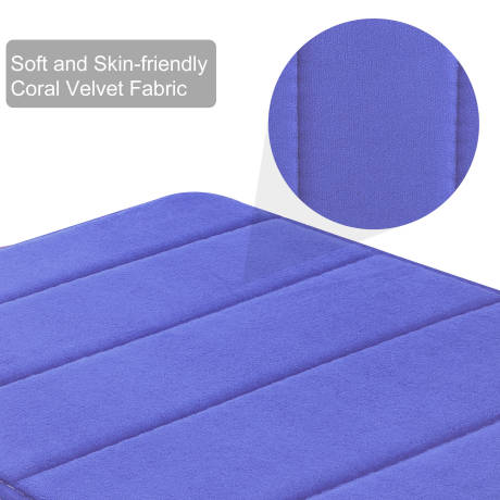 PiccoCasa- Memory Foam Velvet Bathroom Floor Mat, 24" x 16"