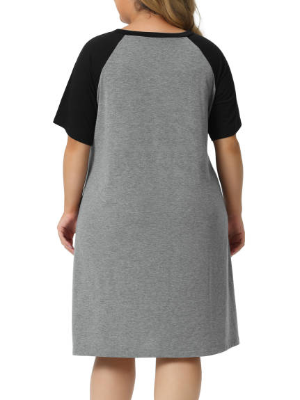 Agnes Orinda - T-shirt à manches courtes imprimé chat mignon, robe de nuit