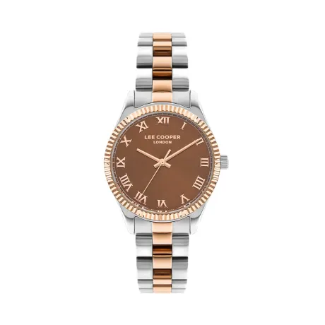 LEE COOPER-Women's Silver 35mm  watch w/Pink Dial
