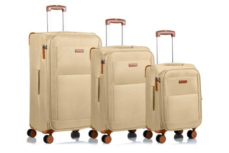 CHAMPS - Ensemble de 3 valises à coté souple de la collection Classic