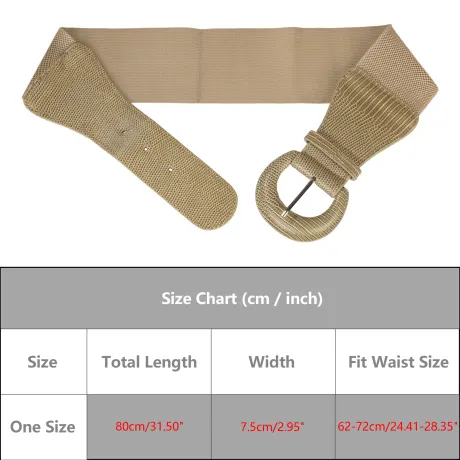 Allegra K- Elastic Thick Waist Belt Wide