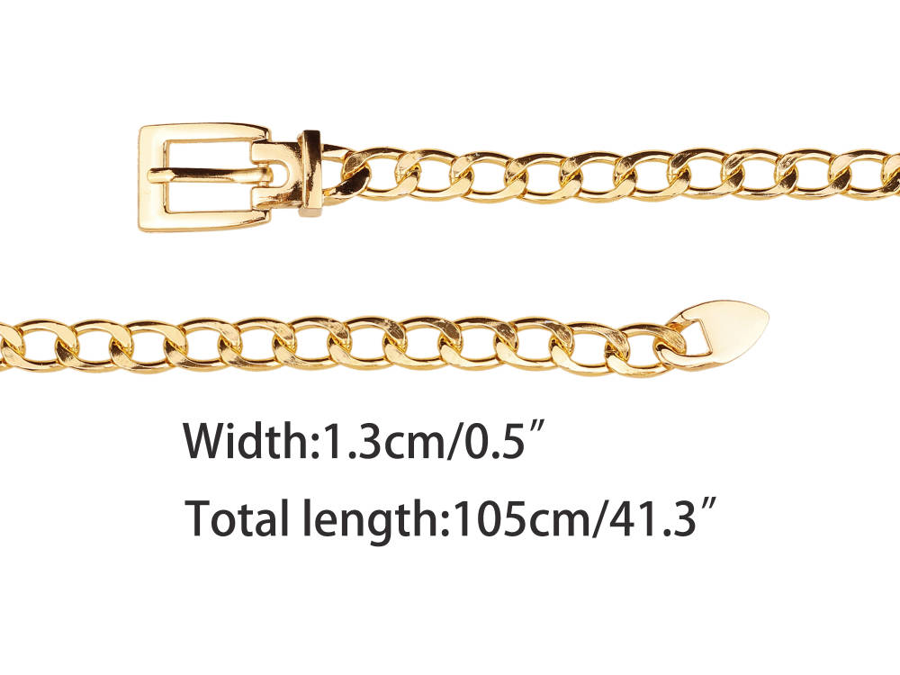 Allegra K Metal Chain Belts Square Buckle Penningtons