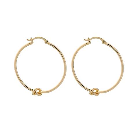 Goldtone Knotted Hoop Earrings - Don't AsK