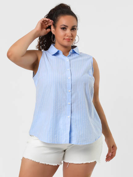 Agnes Orinda - Summer Office Button Down Tank Tops Shirts