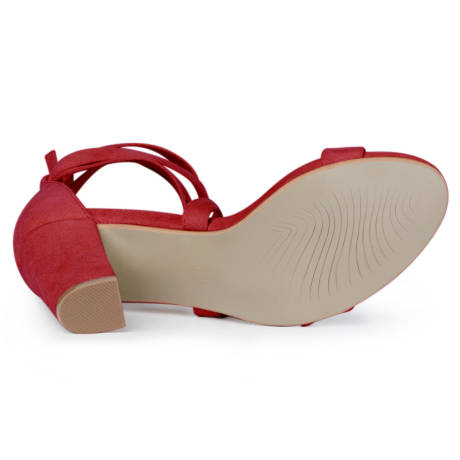 Allegra K - Mid Block Heels Lace up Sandals