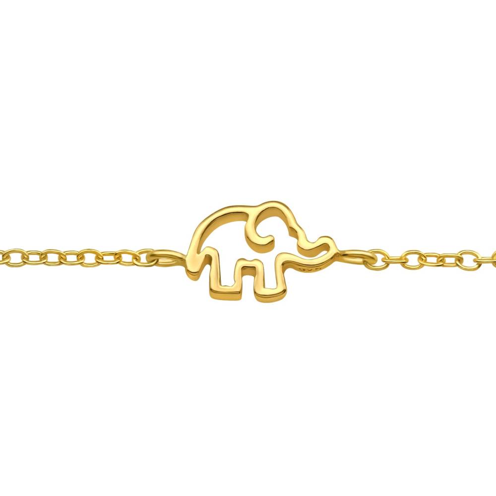 Sterling Silver 14kt Gold Plated Dainty Elephant Anklet Ag Sterling Penningtons