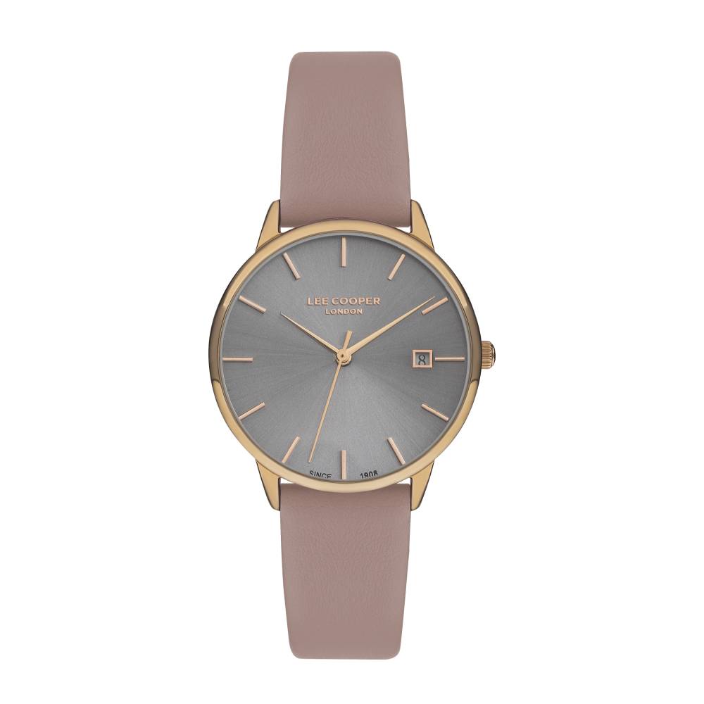 LEE COOPER-Women's Rose Gold 34mm  watch w/Grey Dial