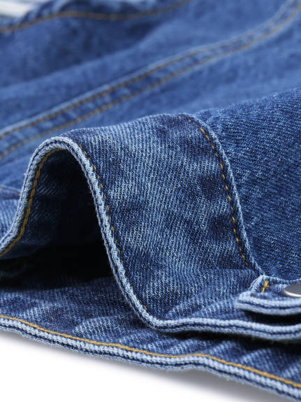 Veste gilet en jean avec poches poitrine