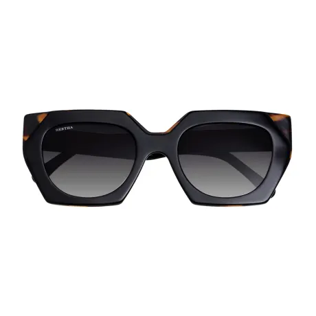 Bertha - Marlowe Handmade in Italy Sunglasses - Black