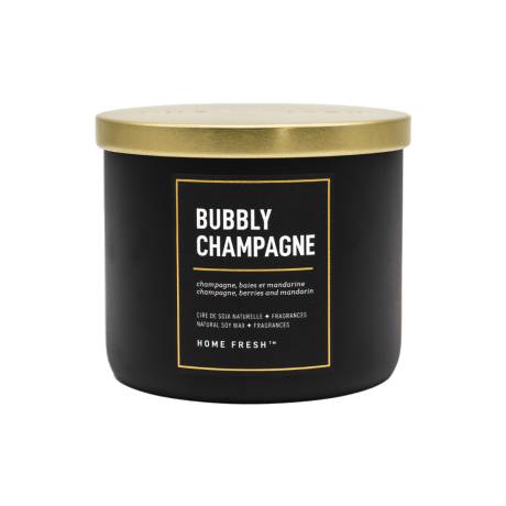 Home Fresh- Chandelle en cire de soja Bubbly Champagne - Format 3 mèches