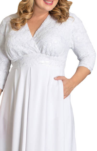 Kiyonna Starlight Sequined Wedding Gown (Plus Size)