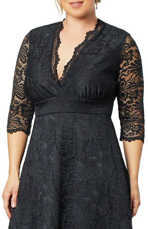 Kiyonna black lace best sale dress