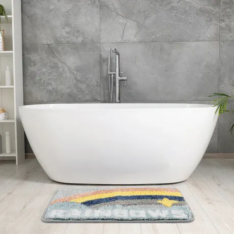 PiccoCasa - mignon tapis de salle de bain élégant et coloré 16" x 24"