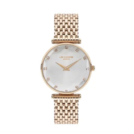 LEE COOPER-Women's Rose Gold 33mm  watch w/White Dial