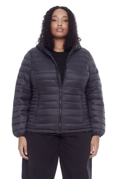 Alpine North - YOHO PLUS | Veste rembourrée femme légère pliable duvet végan taille large (avec sac)