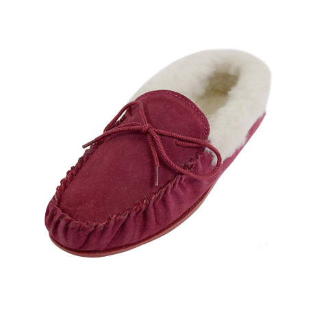 Eastern Counties Leather - Womens/Ladies Hard Sole Wool Lined Moccasins