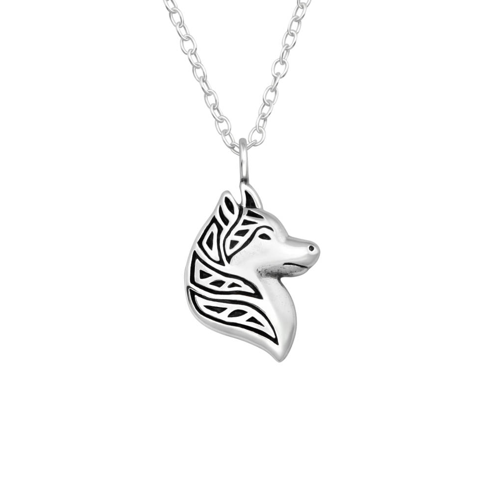 Sterling Silver Wolf Pendant Ag Sterling Penningtons