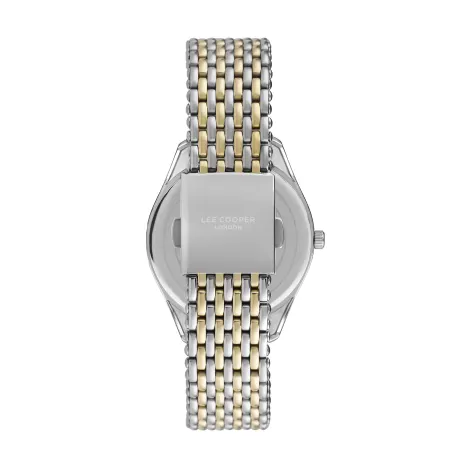 LEE COOPER-Women's Silver 36.5mm  watch w/White Dial