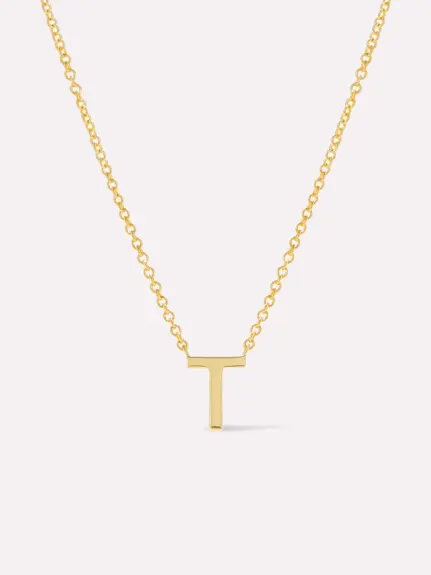Ana Luisa - Gold Initial Necklace - Letter Necklace - T