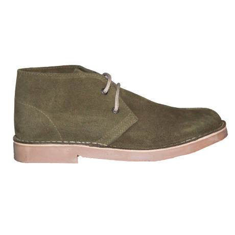 Roamers - Womens/Ladies Real Suede Round Toe Unlined Desert Boots