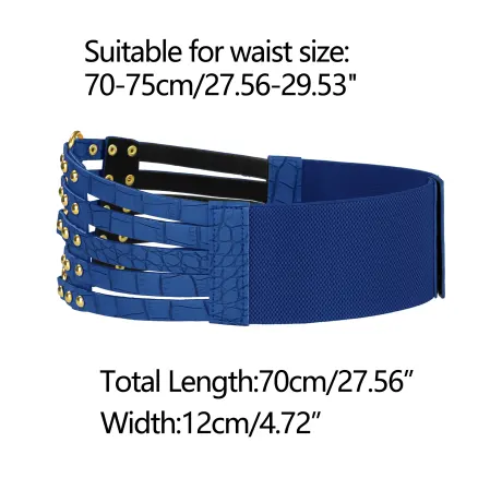 Allegra K- Elastic Wide Waist Stretchy Belt