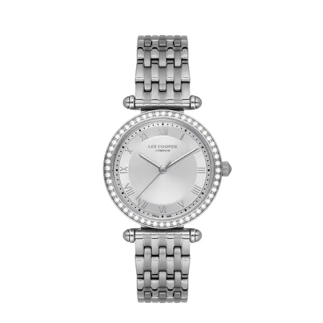 LEE COOPER-Women's Silver 32mm  watch w/Silver Dial