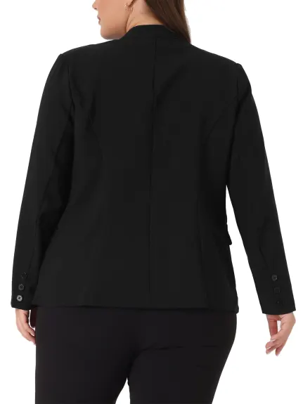 Agnes Orinda - Long Sleeve Suit Blazer Jacket