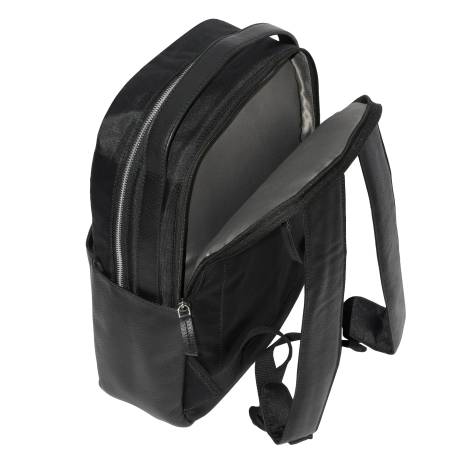 Club Rochelier Leather Trim Double Entry Laptop Backpack
