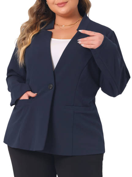 Agnes Orinda - Button Long Sleeve Business Suit Blazers