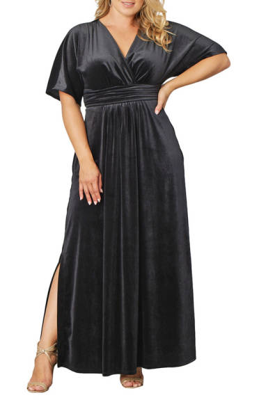 Kiyonna Verona Velvet Evening Gown (Plus Size)
