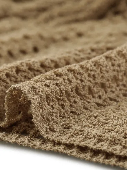 Agnes Orinda - Mesh Crochet Crop Hollow Out Knit Beach Cover Ups