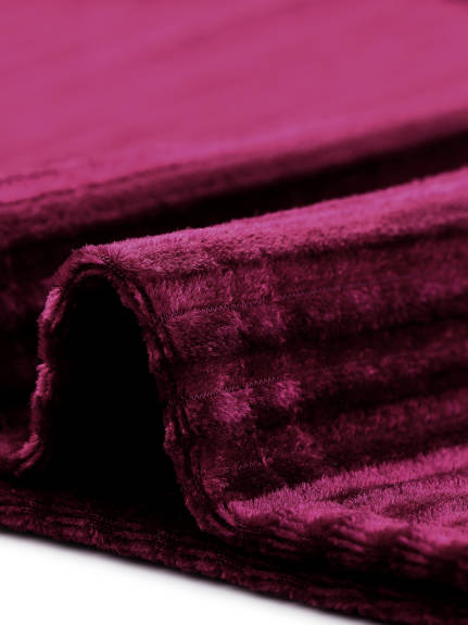 Agnes Orinda - Square Neck Ribbed Velvet Textured Elegant Blouse